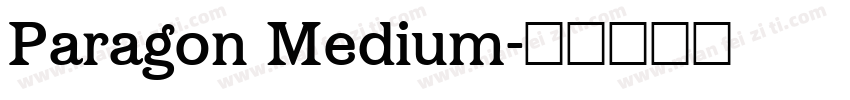 Paragon Medium字体转换